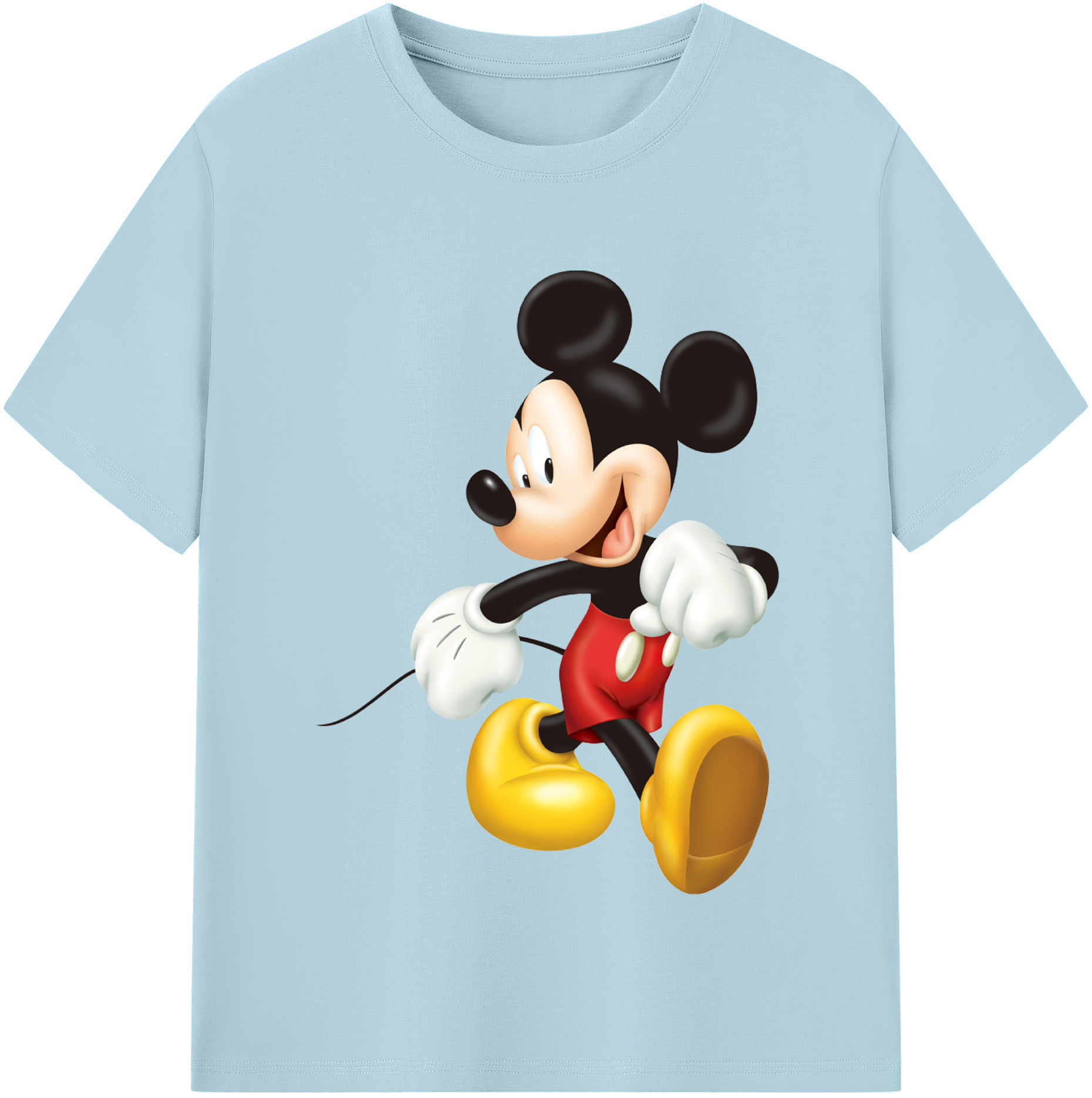 （画像用） ミッキーマウス Mickey Mouse 綿100％半袖Tシャツ（フロントプリント）